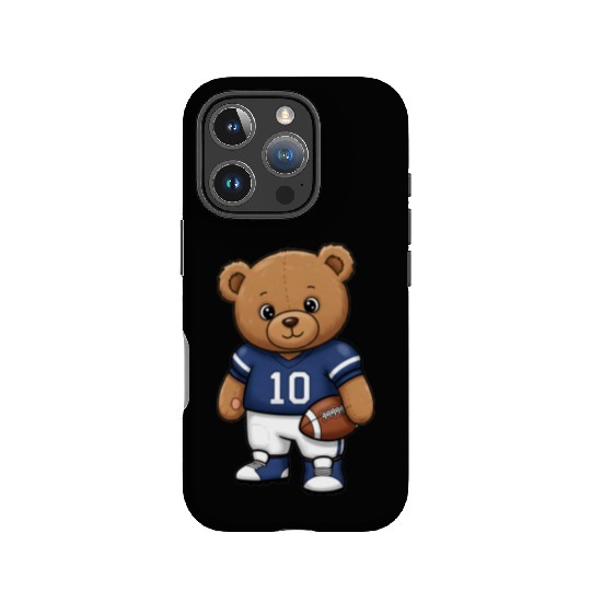 Teddy bear football player IPhone Cases