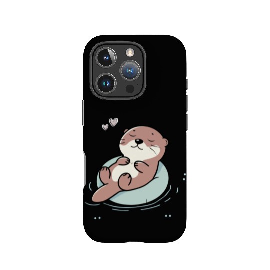Relaxed Otter – Cute Animal Illustration IPhone Cases