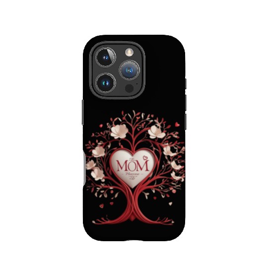 3D Heart Family Tree - Mom, the Heartbeat of Life IPhone Cases