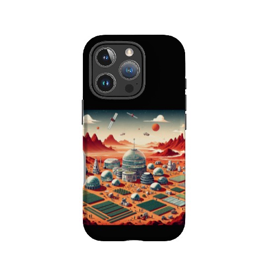 Town on Mars IPhone Cases