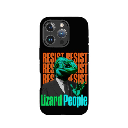Resist Reptilians Lizard People IPhone Cases