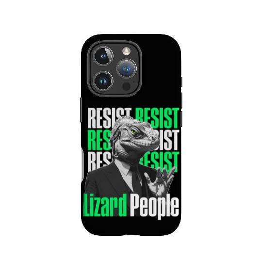 Resist Reptilians Lizard People IPhone Cases