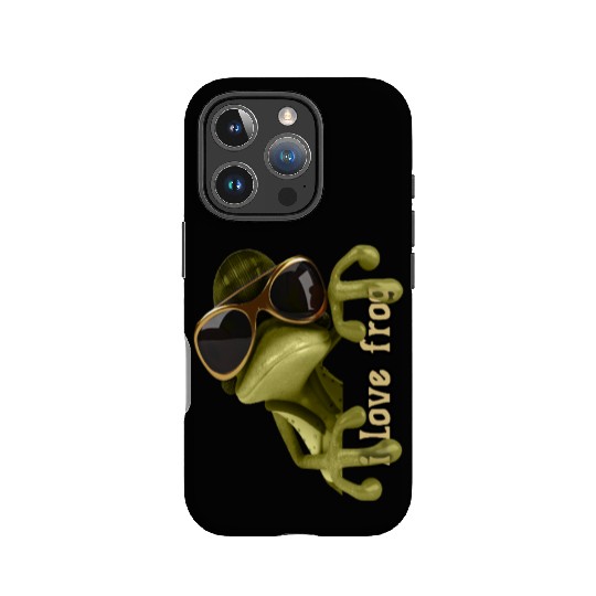 i love frog funny frog design IPhone Cases