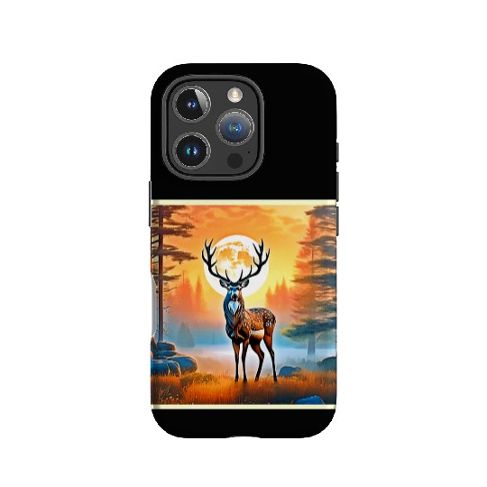 Golden Deer Twilight Peak IPhone Cases