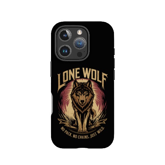 Lone Wolf - No Pack, No Chains, Just Wild IPhone Cases