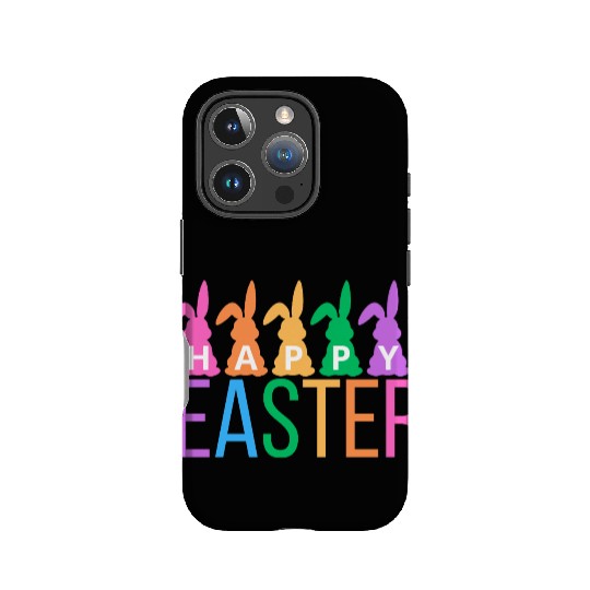 Colorful Easter Bunny Greeting IPhone Cases