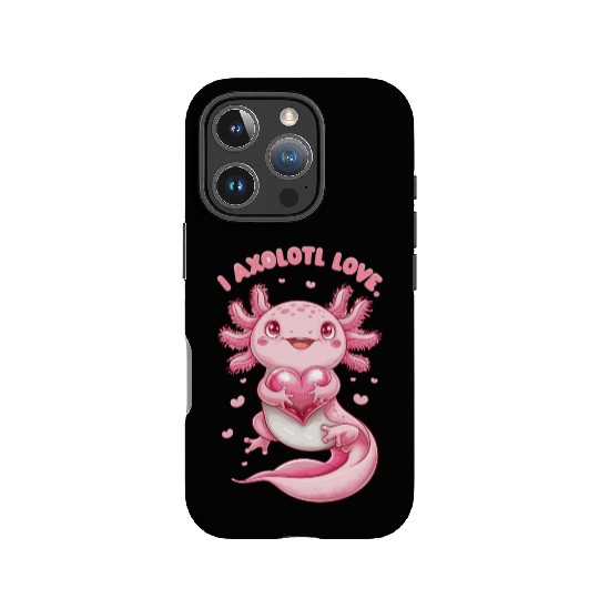 Adorable Axolotl Love Embracing Heartful Charm IPhone Cases
