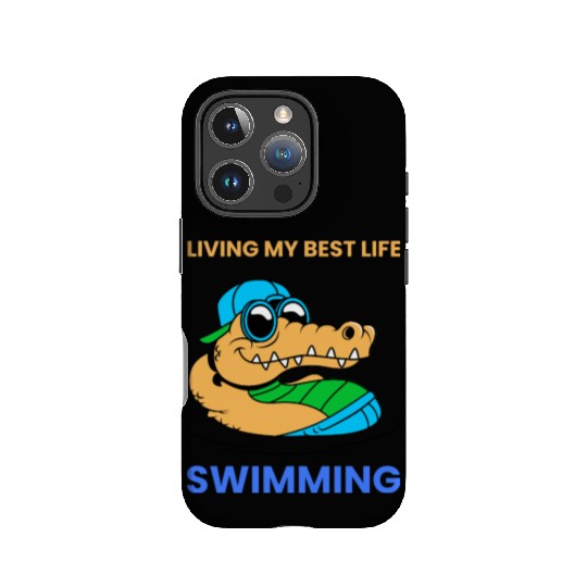 Living My Best Life Swimming IPhone Cases