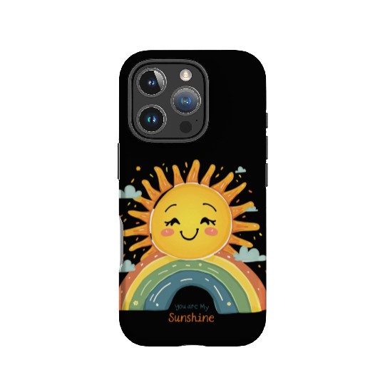 You Are My Sunshine – Happy Sun & Rainbow Design IPhone Cases