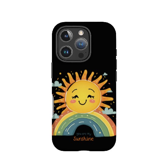 You Are My Sunshine – Happy Sun & Rainbow Design IPhone Cases