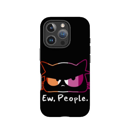 Cat Grumpy Face Ew People Lesbian Pride Colors IPhone Cases