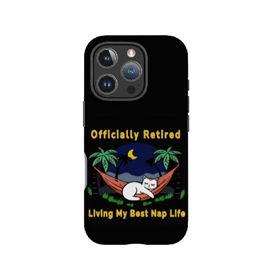 Retired Cat - Living the Dream IPhone Cases