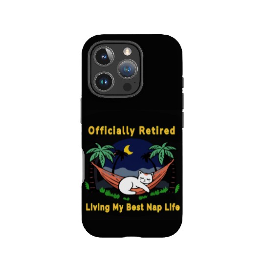 Retired Cat - Living the Dream IPhone Cases