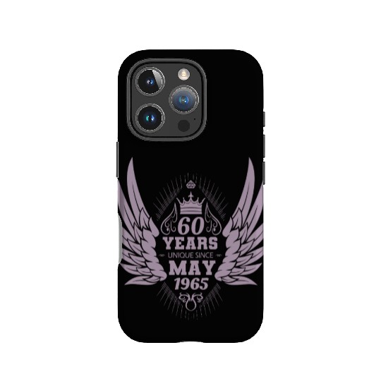 60th birthday angel wings unique since May 1965 IPhone Cases