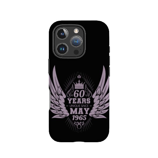 60th birthday angel wings unique since May 1965 IPhone Cases