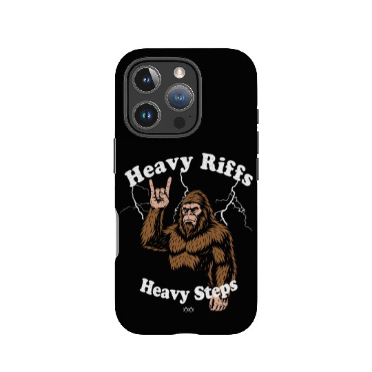 Heavy Riffs, Heavy Steps Bigfoot Rock IPhone Cases