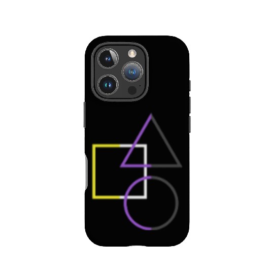Nonbinary Pride Shapes Triangle Circle Square IPhone Cases