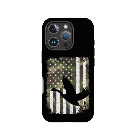 Goose Hunting Camo US Flag For Hunter Camouflage IPhone Cases
