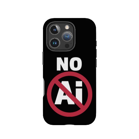 NO AI Stop Ai Sign Against Ai IPhone Cases
