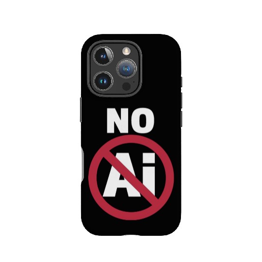 NO AI Stop Ai Sign Against Ai IPhone Cases