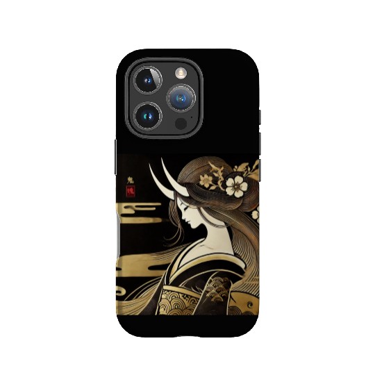 Oni girl in Kimono IPhone Cases