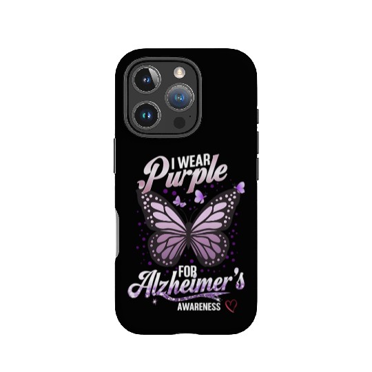 I Wear Purple For Alzheimers Awareness IPhone Cases