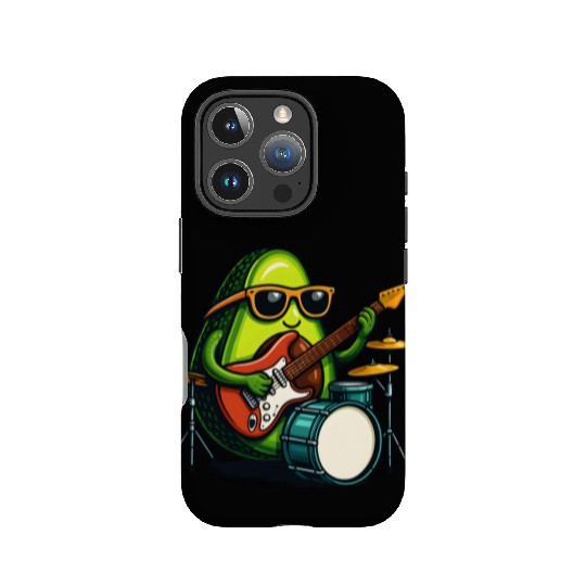 Rockin Avocado Musician Funny Graphic IPhone Cases