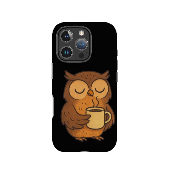 "Coffee First, Hoot Later!" IPhone Cases