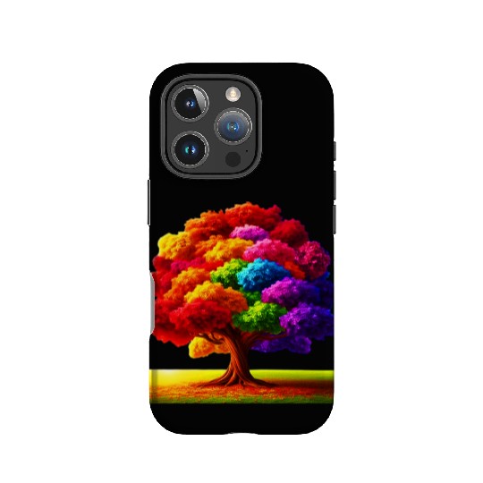 Rainbow colours Spectrum Tree IPhone Cases