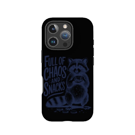 Full Of Chaos And Snacks Raccoon Humor IPhone Cases