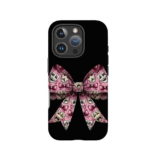 Coquette Bow Theatre Mask Pattern Drama Comedy IPhone Cases