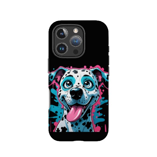 Graffiti Cartoon Dalmatian – Playful Pop Art Dog IPhone Cases