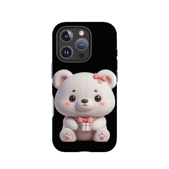 Sweet Teddy Bear and Gift Box IPhone Cases