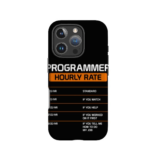 Programmer Hourly Rate Funny Computer Science IPhone Cases