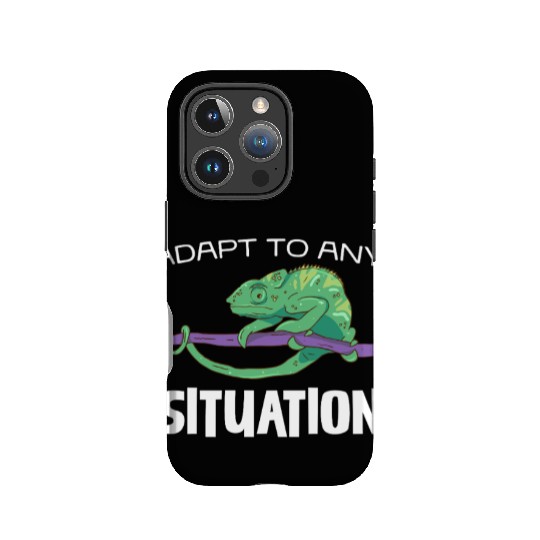 Adapt to Any Situation Chameleon Illustration IPhone Cases