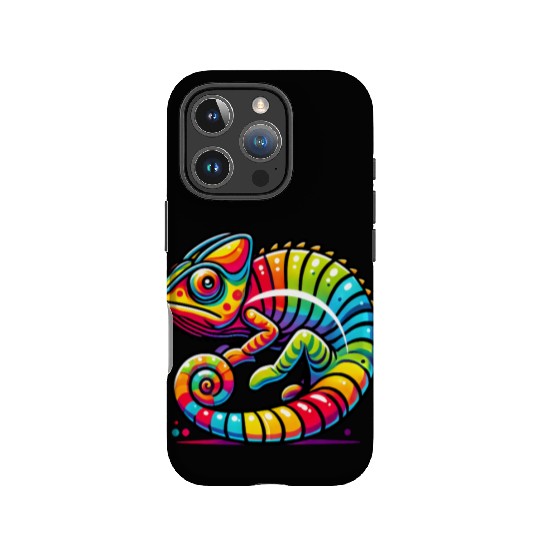 Colorful Chameleon Vibrant Rainbow Lizard IPhone Cases