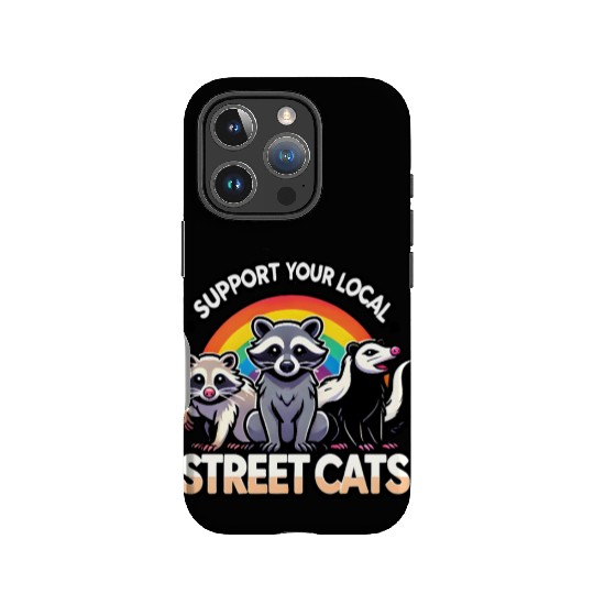 Support Your Local Street Cats Funny Raccoon IPhone Cases