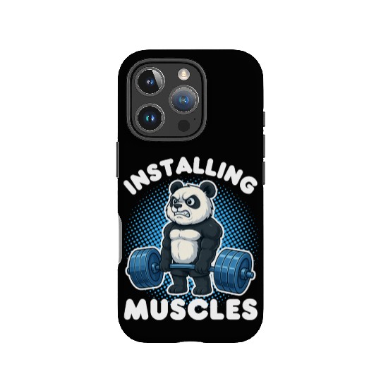 Installing Muscles Funny Gym Panda Weightlifting IPhone Cases