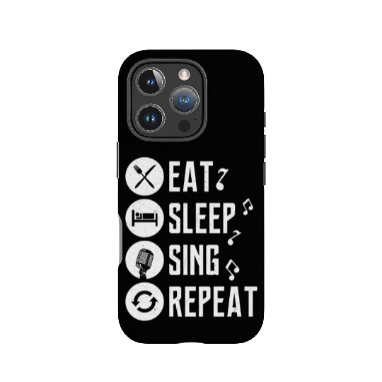 Eat Sleep Sing Repeat Singing Singer IPhone Cases