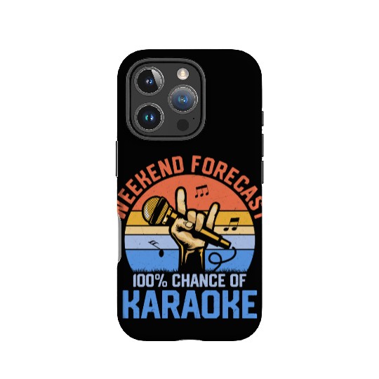 Weekend Forecast 100% Chance Of Karaoke Singer Sin IPhone Cases