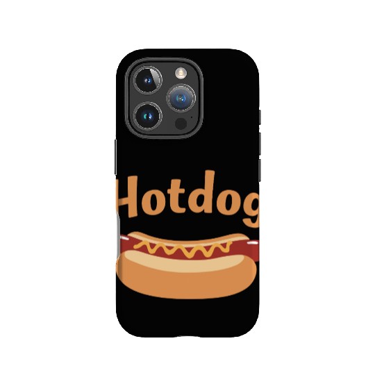 Hotdog Love in black and white look IPhone Cases