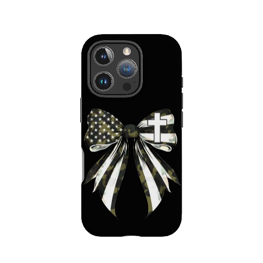 Coquette Bow Cross Faith Camouflage US Flag Pride IPhone Cases