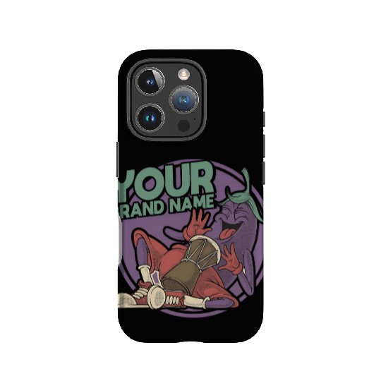 Funky Eggplant Drummer – Funny Cartoon Music T-Shi IPhone Cases