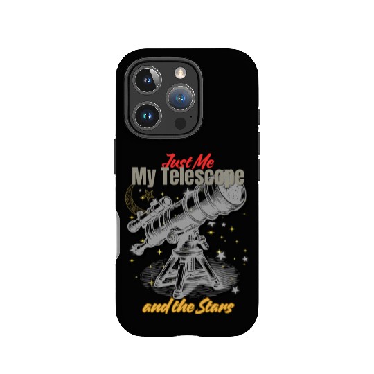 Stargazing Night – Telescope & Stars Design IPhone Cases