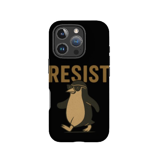 Resist Penguin Activism - Funny Protest Graphic IPhone Cases