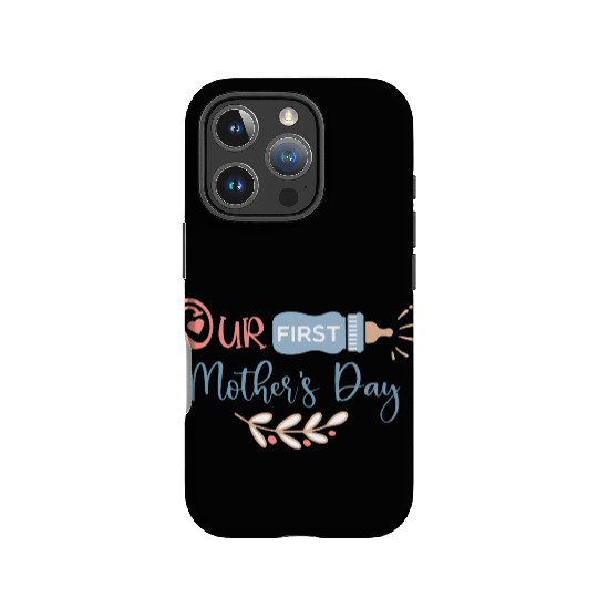 Our First Mother’s Day – Baby Bottle & Leaf Art IPhone Cases