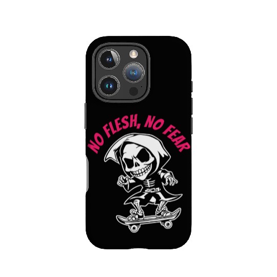 NO FLESH NO FEAR Skeleton Skateboard Gothic Street IPhone Cases