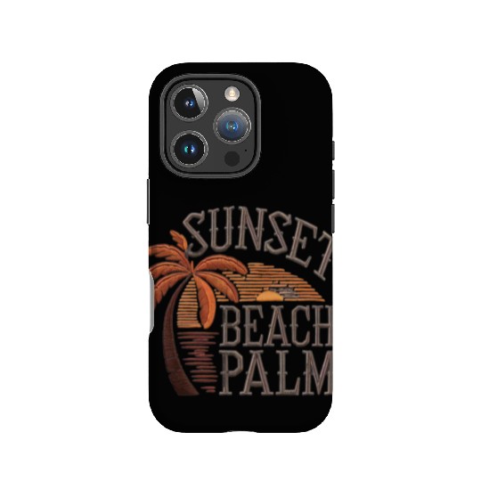 Sunset Palms Beach Scene Design IPhone Cases