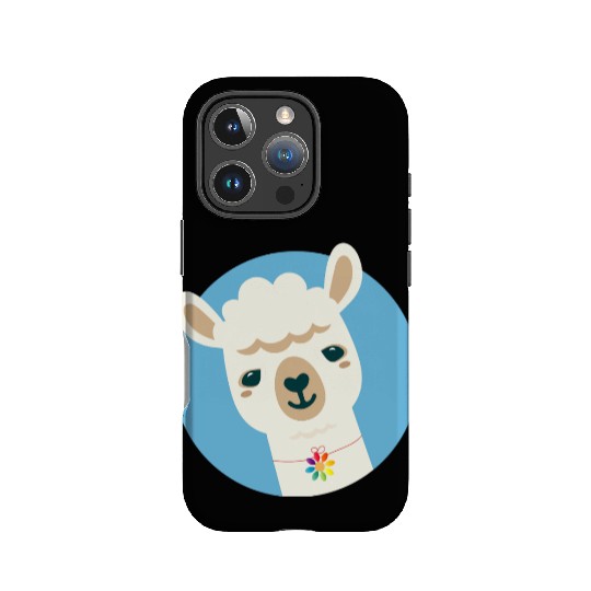 Alpaca with a Colorful Flower Necklace IPhone Cases