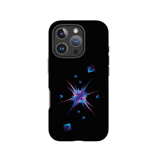 Vibrant Geometric Explosion in Neon Colors IPhone Cases